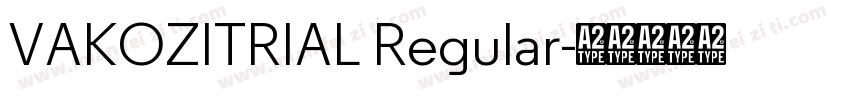 VAKOZITRIAL Regular字体转换